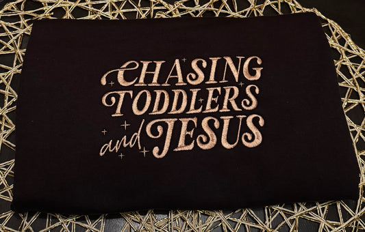 Chasing Toddlers and Jesus - Adults' Pullover or Hoodie