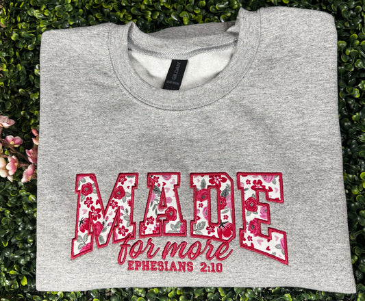 Made for More - Appliqué Adults' Pullover or Hoodie